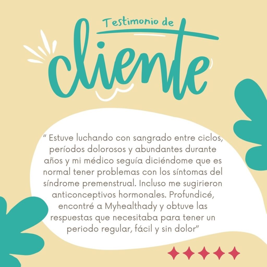 testimonio cliente en ciclo menstrual